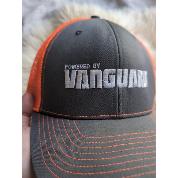Powered By Vanguard RICHARDSON Snapback Gray & Bright Orange Mesh Adjustable Hat - Picture 3 of 7